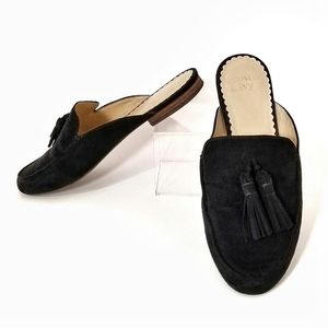 Crown and Ivy CI-Galle black faux suede slippers